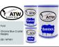 Preview: Ford, Chroma Blue Crystal Metallic, EB / M7401: 500ml Lackdose + 500ml Klarlack + 250ml Härter - Set, von ATW Autoteile West.